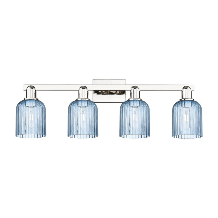 Innovations Bridal Veil 4Lt 32" Bath, Polished Nickel/Blue - 716-4W-PN-G559-5BL