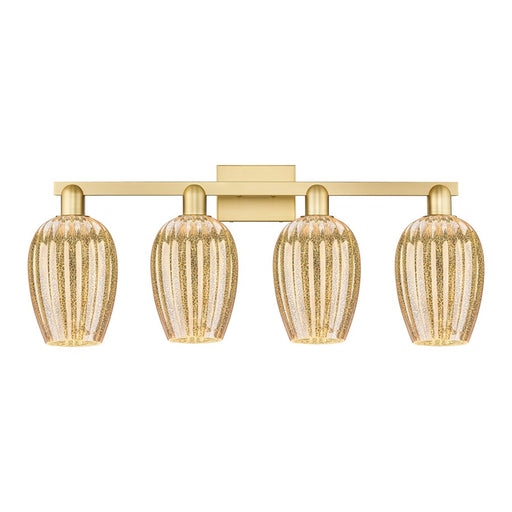 Innovations Preston 4Lt 36" Flute Bath Light, Gold/Mercury - 716-4W-SG-G457-6ME