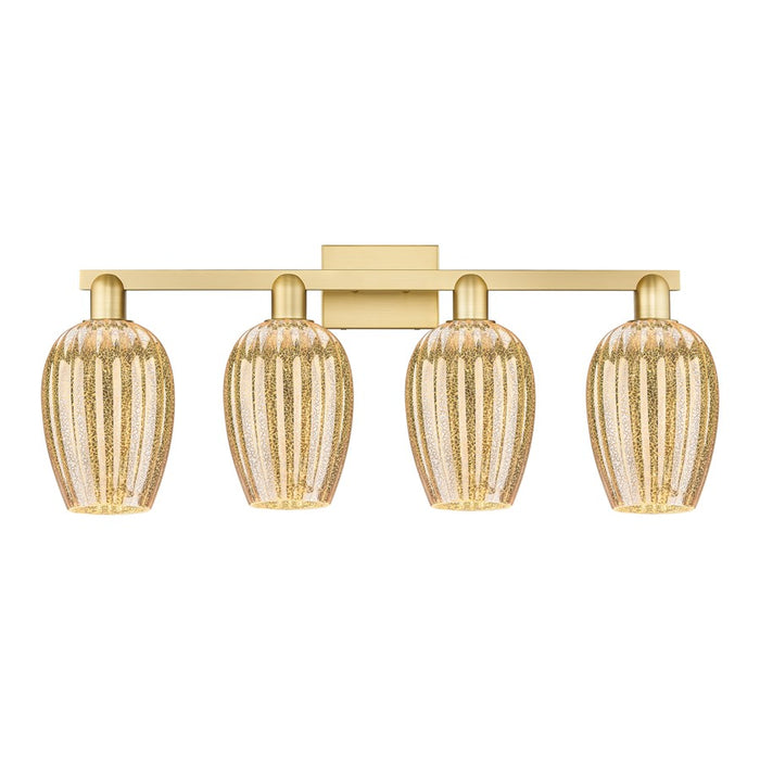 Innovations Preston 4Lt 36" Flute Bath Light, Gold/Mercury