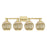 Innovations Preston 4Lt 36" Globe Bath Light, Gold/Mercury - 716-4W-SG-G458-7ME