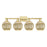 Innovations Preston 4Lt 36" Globe Bath Light, Gold/Mercury