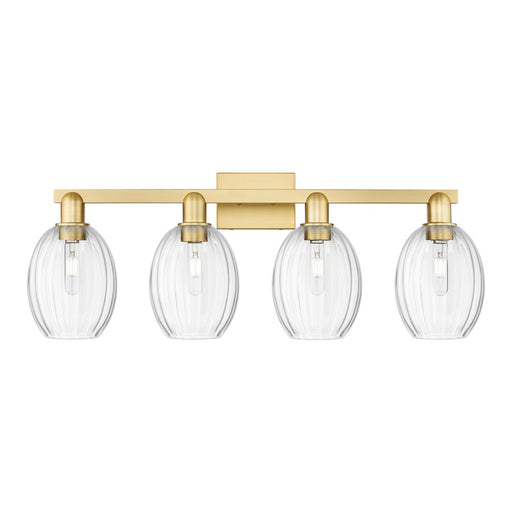 Innovations Preston 4Lt 36" Bell Bath Light, Gold/Clear - 716-4W-SG-G459-6CL