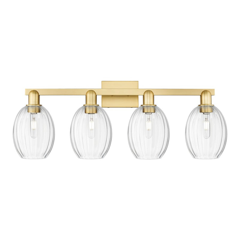 Innovations Preston 4Lt 36" Bell Bath Light, Gold/Clear