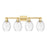 Innovations Preston 4Lt 36" Bell Bath Light, Gold/Clear