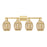 Innovations Preston 4Lt 36" Bell Bath Light, Gold/Mercury - 716-4W-SG-G459-6ME