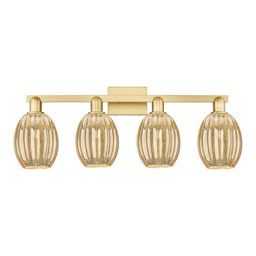 Innovations Preston 4Lt 36" Bell Bath Light, Gold/Mercury - 716-4W-SG-G459-6ME