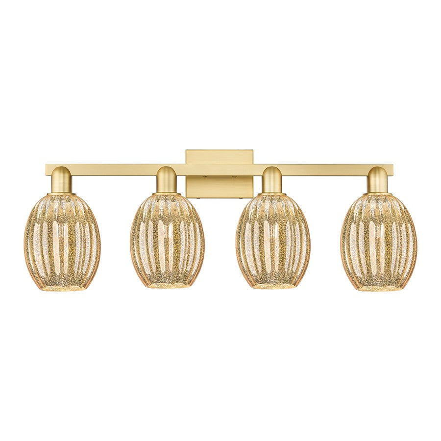 Innovations Preston 4Lt 36" Bell Bath Light, Gold/Mercury - 716-4W-SG-G459-6ME