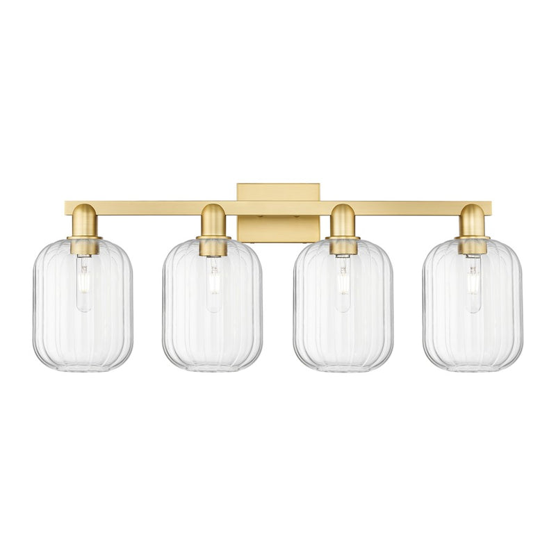 Innovations Preston 4Lt 36" Jar Bath Light, Gold/Clear