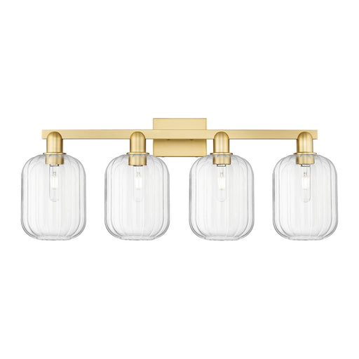 Innovations Preston 4Lt 36" Jar Bath Light, Gold/Clear