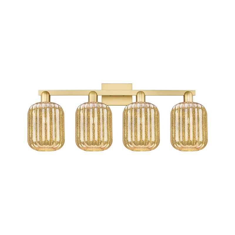 Innovations Preston 4Lt 36" Jar Bath Light, Gold/Mercury - 716-4W-SG-G460-7ME