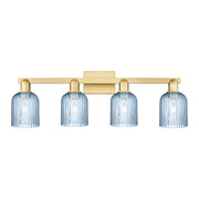 Innovations Bridal Veil 4Lt 32" Bath Light, Gold/Blue - 716-4W-SG-G559-5BL