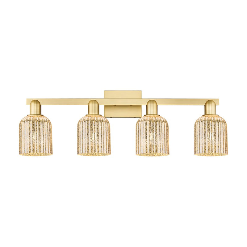 Innovations Bridal Veil 4Lt 32" Bath Light, Gold/Mercury - 716-4W-SG-G559-5ME