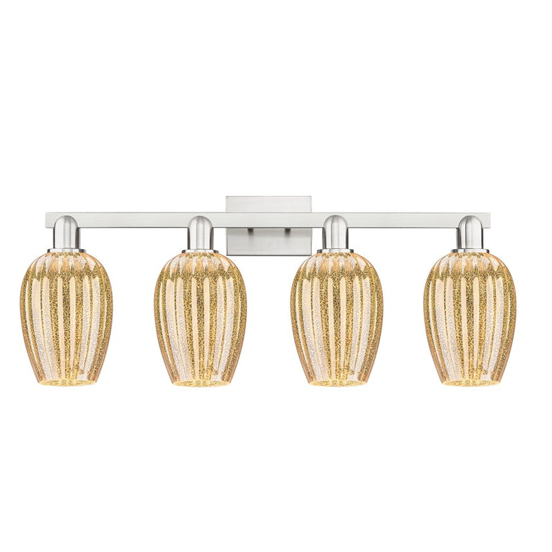 Innovations Preston 4Lt 36" Flute Bath, Satin Nickel/Mercury