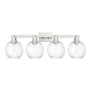 Innovations Preston 4Lt 36" Globe Bath, Satin Nickel/Clear - 716-4W-SN-G458-7CL
