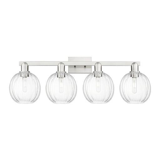 Innovations Preston 4Lt 36" Globe Bath, Satin Nickel/Clear