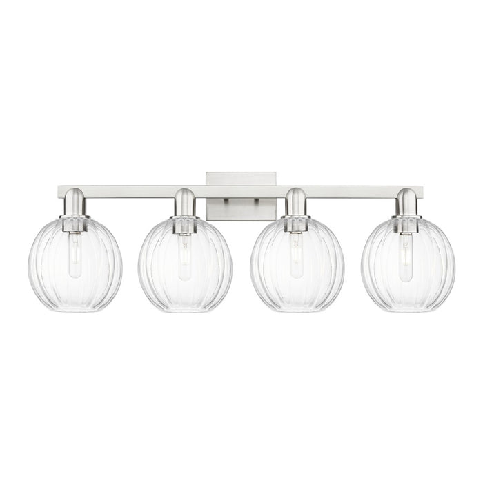 Innovations Preston 4Lt 36" Globe Bath, Satin Nickel/Clear
