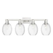 Innovations Preston 4Lt 36" Bell Bath, Satin Nickel/Clear - 716-4W-SN-G459-6CL