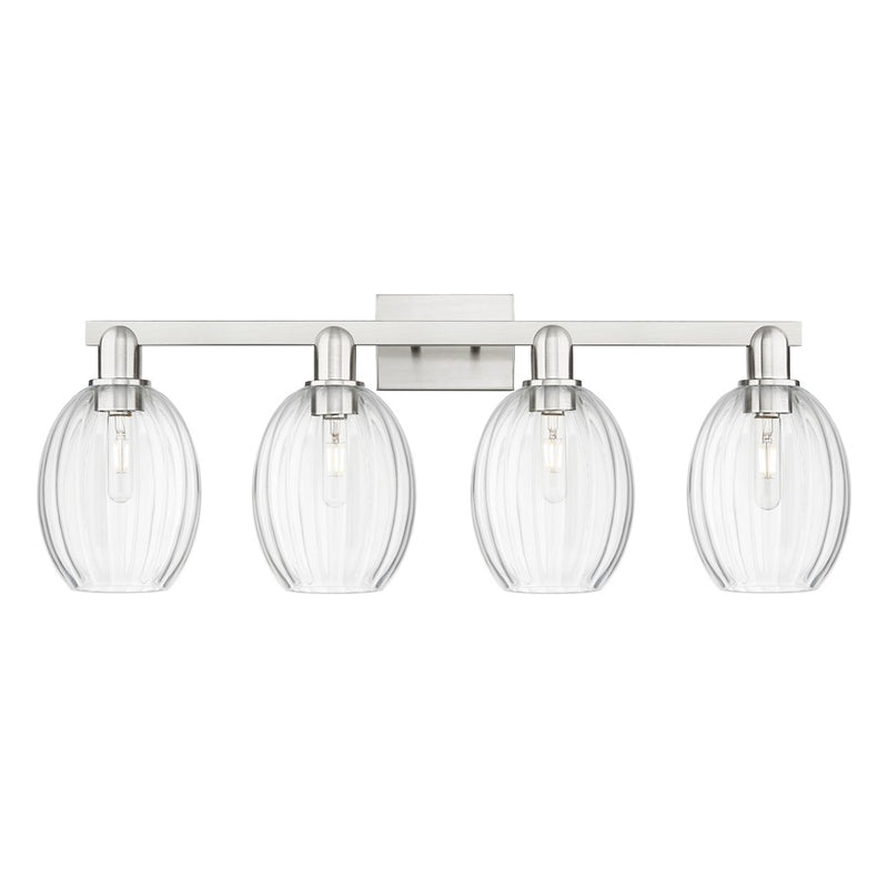 Innovations Preston 4Lt 36" Bell Bath, Satin Nickel/Clear
