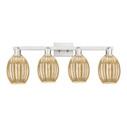 Innovations Preston 4Lt 36" Bell Bath, Satin Nickel/Mercury - 716-4W-SN-G459-6ME