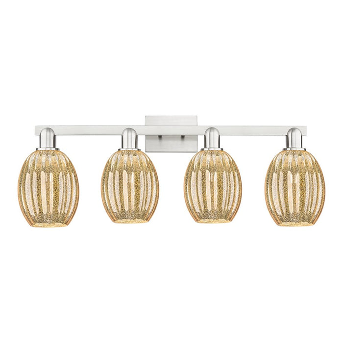 Innovations Preston 4Lt 36" Bell Bath, Satin Nickel/Mercury - 716-4W-SN-G459-6ME