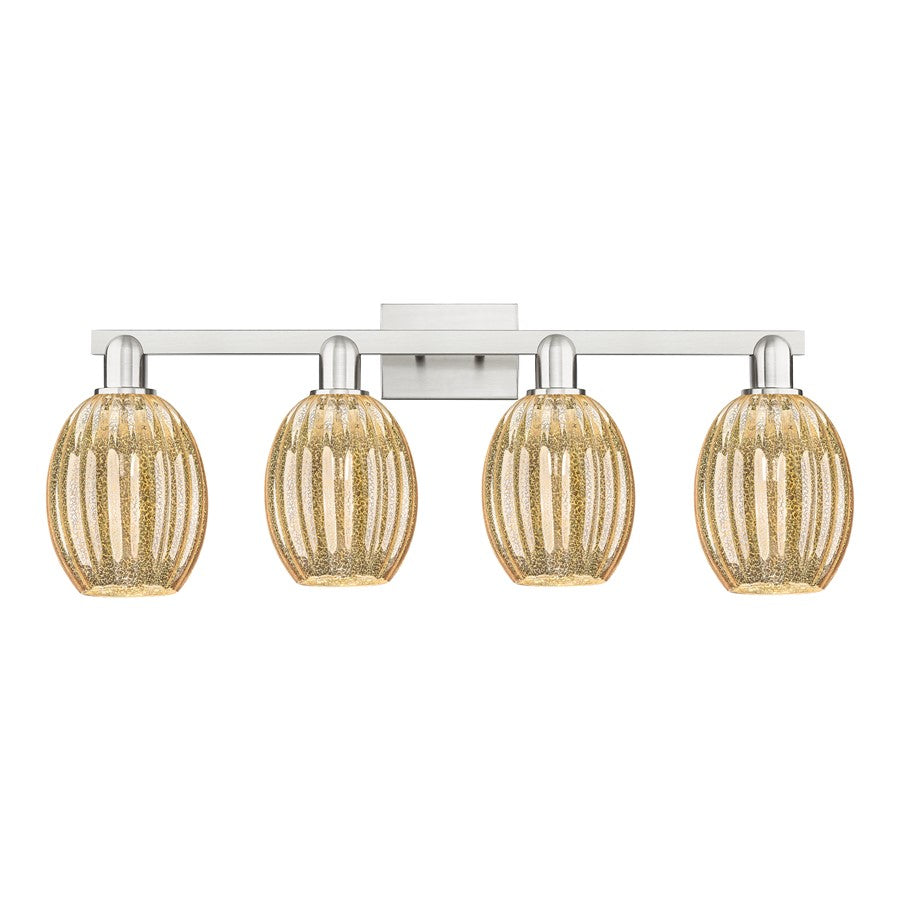 Innovations Preston 4Lt 36" Bell Bath, Satin Nickel/Mercury - 716-4W-SN-G459-6ME