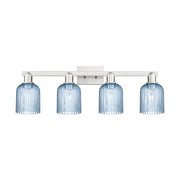 Innovations Bridal Veil 4Lt 32" Bath, Satin Nickel/Blue - 716-4W-SN-G559-5BL