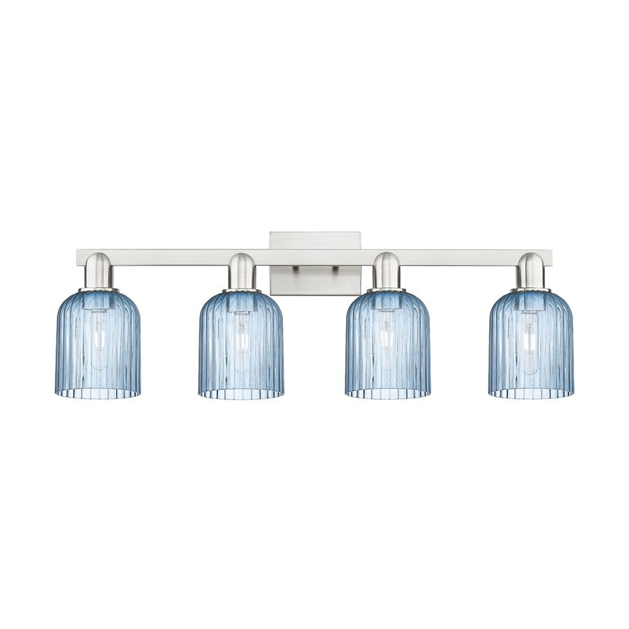 Innovations Bridal Veil 4Lt 32" Bath, Satin Nickel/Blue - 716-4W-SN-G559-5BL