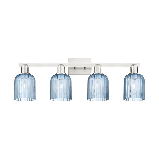 Innovations Bridal Veil 4Lt 32" Bath, Satin Nickel/Blue