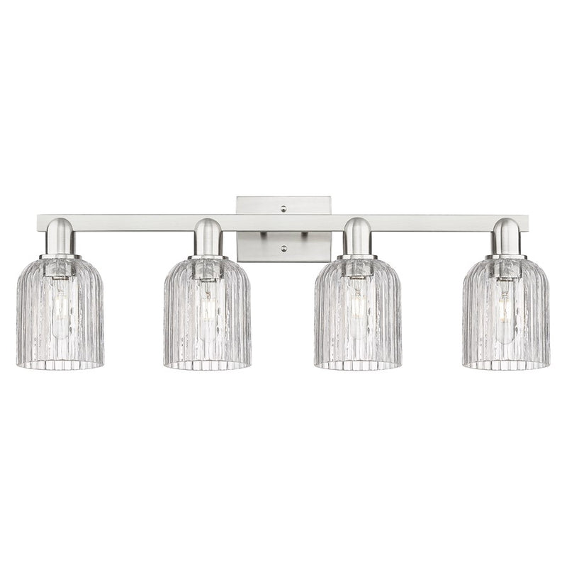 Innovations Bridal Veil 4Lt 32" Bath, Satin Nickel/Clear