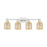 Innovations Bridal Veil 4Lt 32" Bath, Satin Nickel/Mercury
