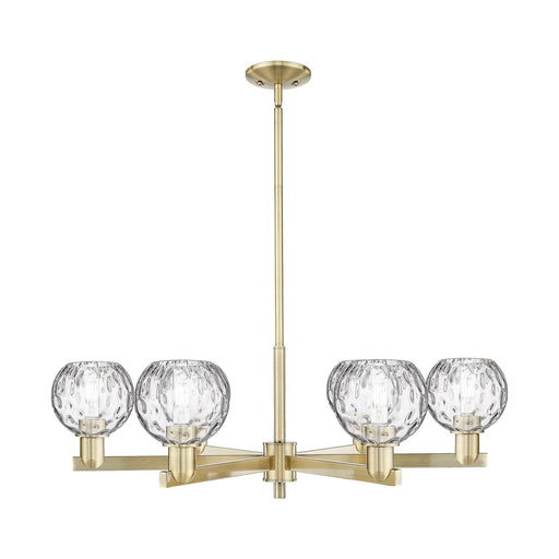 Innovations Athens 36in 6-Light Chandelier | Industrial Antique Brass and Clear Water Glass | Kitchen Island & Dining Room | Model 716-6CR-AB-G1215-6