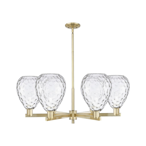 Innovations Waverly 38in 6-Light Chandelier | Industrial Antique Brass Steel and Clear Glass | Dining Room & Living Room | Model 716-6CR-AB-G372