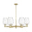 Innovations Preston 6Lt 24" Flute Stem Chandelier, AB/CL - 716-6CR-AB-G457-6CL