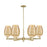Innovations Preston 6Lt 24" Flute Stem Chandelier, AB/MC - 716-6CR-AB-G457-6ME