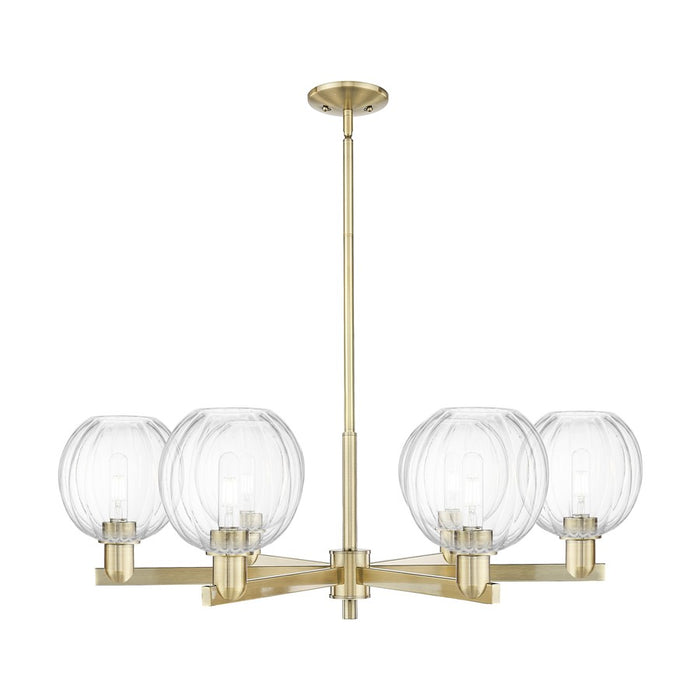 Innovations Preston 6Lt 24" Globe Stem Chandelier, AB/CL - 716-6CR-AB-G458-7CL