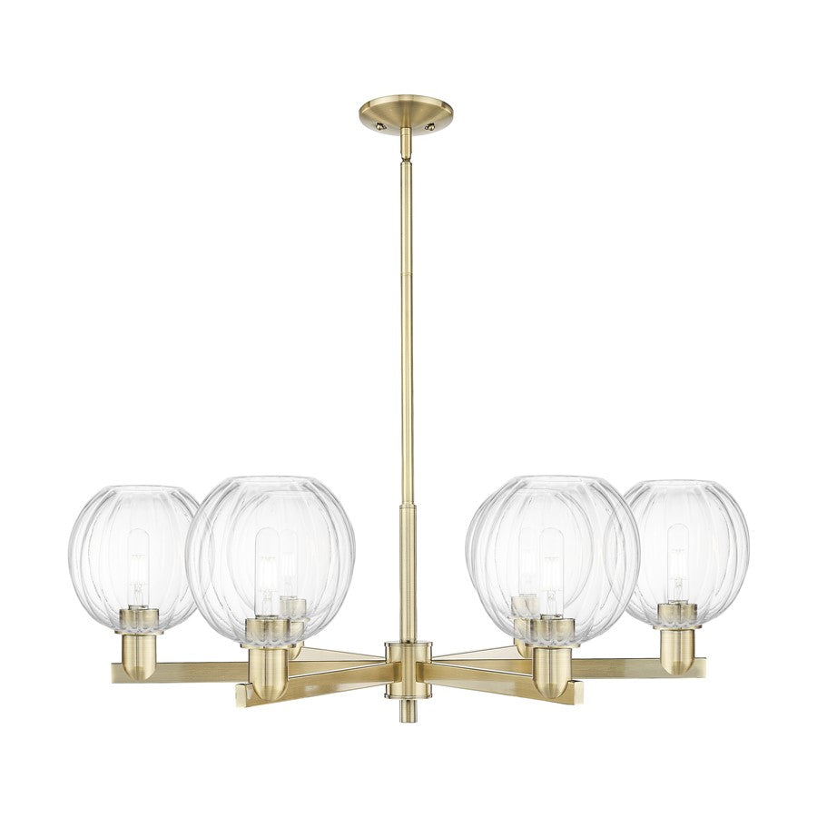 Innovations Preston 6Lt 24" Globe Stem Chandelier, AB/CL - 716-6CR-AB-G458-7CL