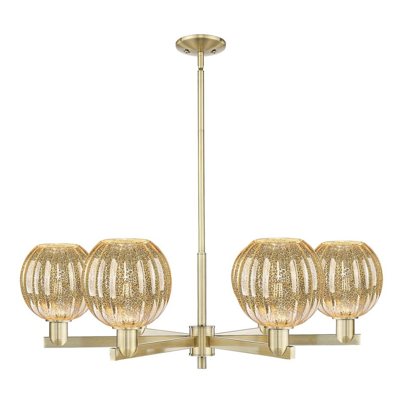 Innovations Preston 6Lt 24" Globe Stem Chandelier, AB/MC - 716-6CR-AB-G458-7ME