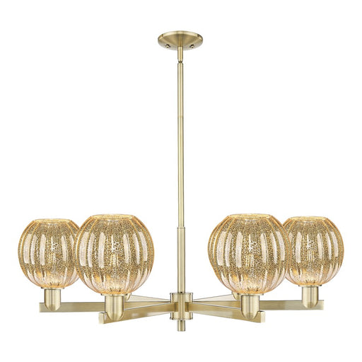 Innovations Preston 6Lt 24" Globe Stem Chandelier, AB/MC - 716-6CR-AB-G458-7ME