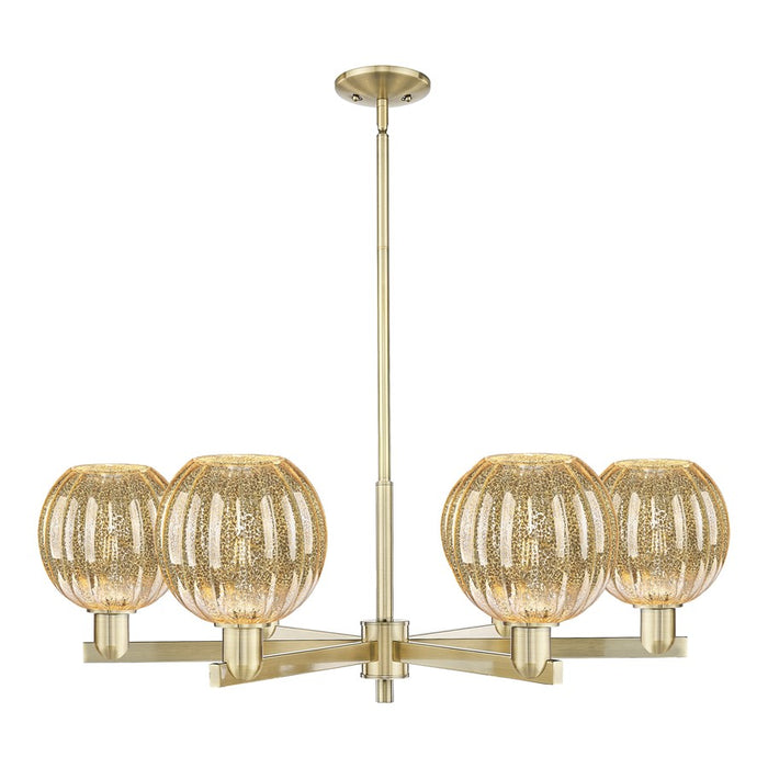 Innovations Preston 6Lt 24" Globe Stem Chandelier, AB/MC - 716-6CR-AB-G458-7ME