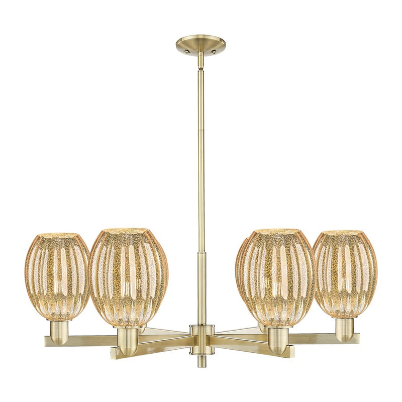 Innovations Preston 6Lt 24" Bell Stem Chandelier, AB/MC - 716-6CR-AB-G459-6ME