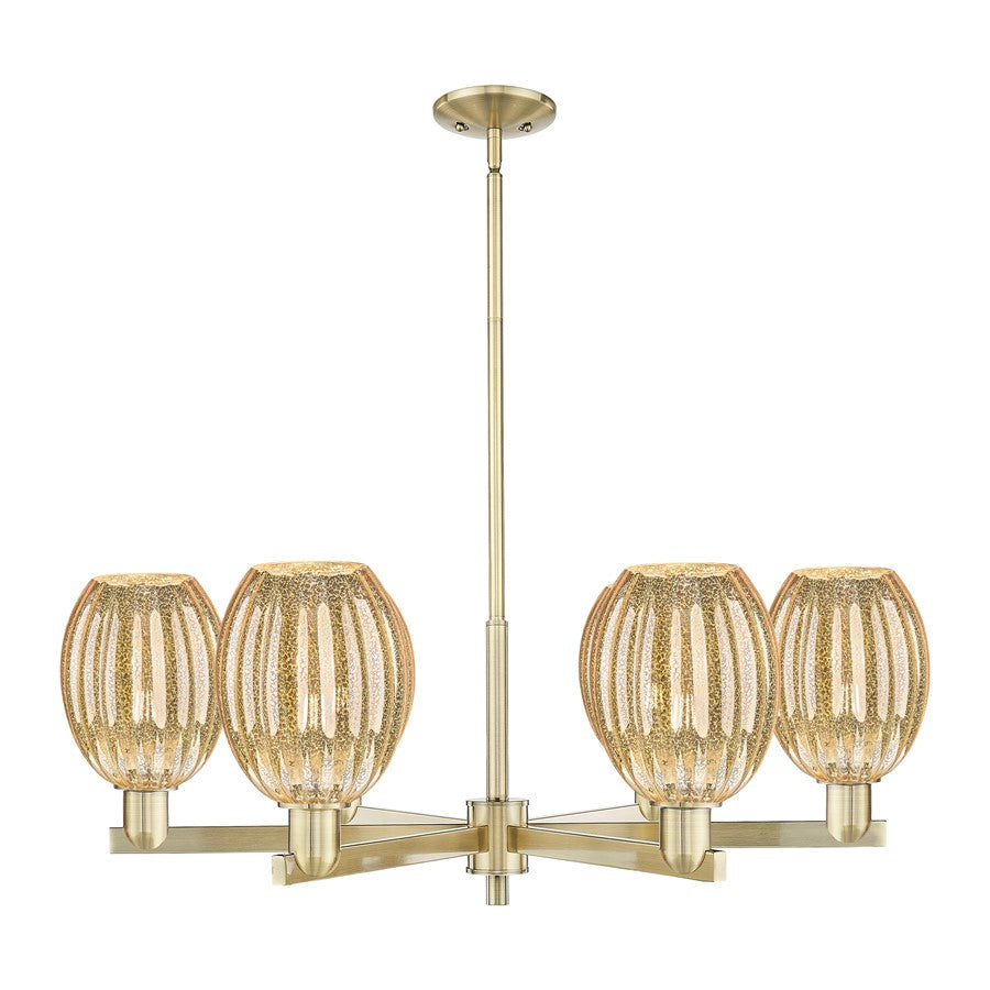 Innovations Preston 6Lt 24" Bell Stem Chandelier, AB/MC - 716-6CR-AB-G459-6ME