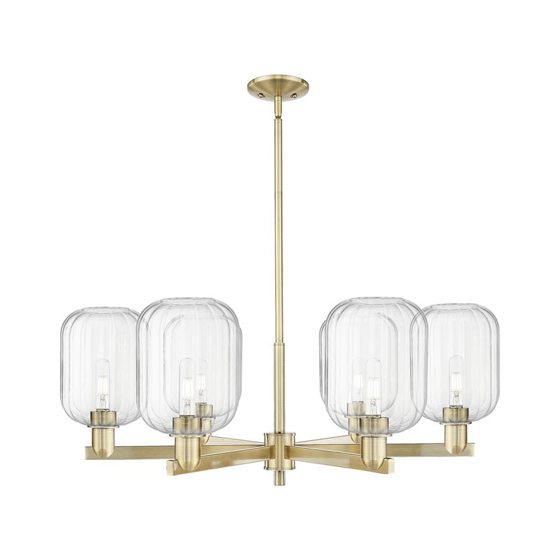 Innovations Preston 6Lt 24" Jar Stem Chandelier, AB/Clear - 716-6CR-AB-G460-7CL