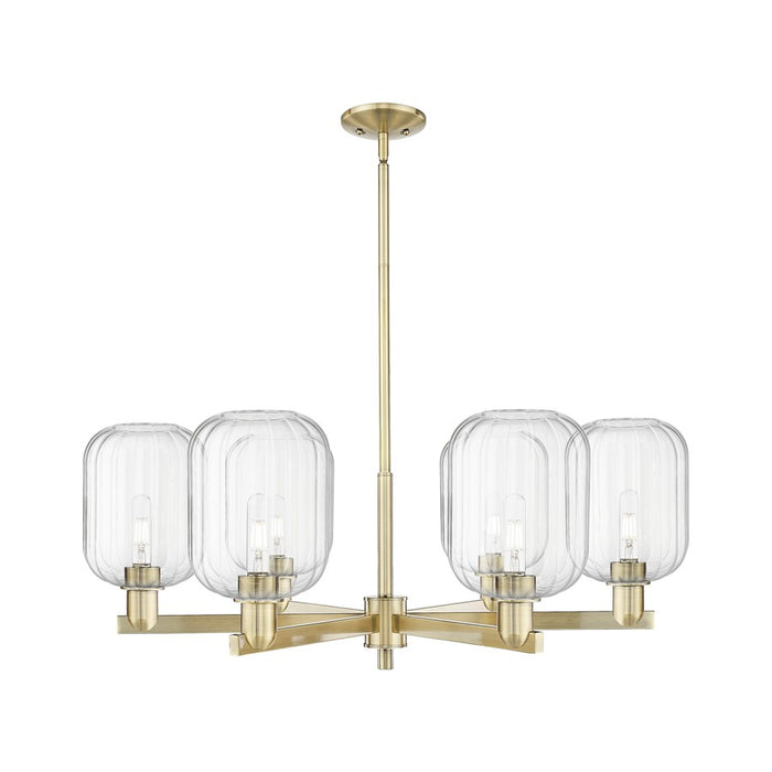Innovations Preston 6Lt 24" Jar Stem Chandelier, AB/Clear - 716-6CR-AB-G460-7CL