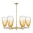 Innovations BH Almond 6Lt 24" Stem Chandelier, AB/AM - 716-6CR-AB-G480-6AM