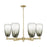 Innovations BH Almond 6Lt 24" Stem Chandelier, AB/SL - 716-6CR-AB-G480-6SL