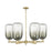Innovations BH Cloche 6Lt 24" Stem Chandelier, AB/SL - 716-6CR-AB-G482-7SL