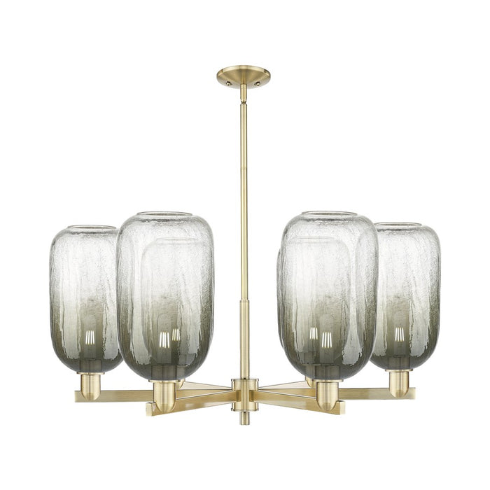 Innovations BH Cloche 6Lt 24" Stem Chandelier, AB/SL - 716-6CR-AB-G482-7SL