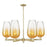 Innovations BH Flute 6Lt 24" Stem Chandelier, AB/AM - 716-6CR-AB-G484-7AM