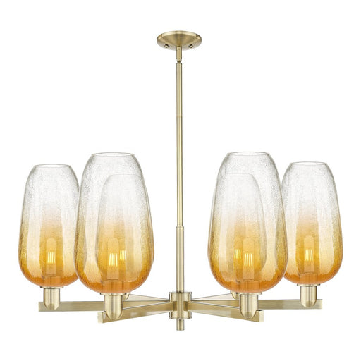 Innovations BH Flute 6Lt 24" Stem Chandelier, AB/AM - 716-6CR-AB-G484-7AM