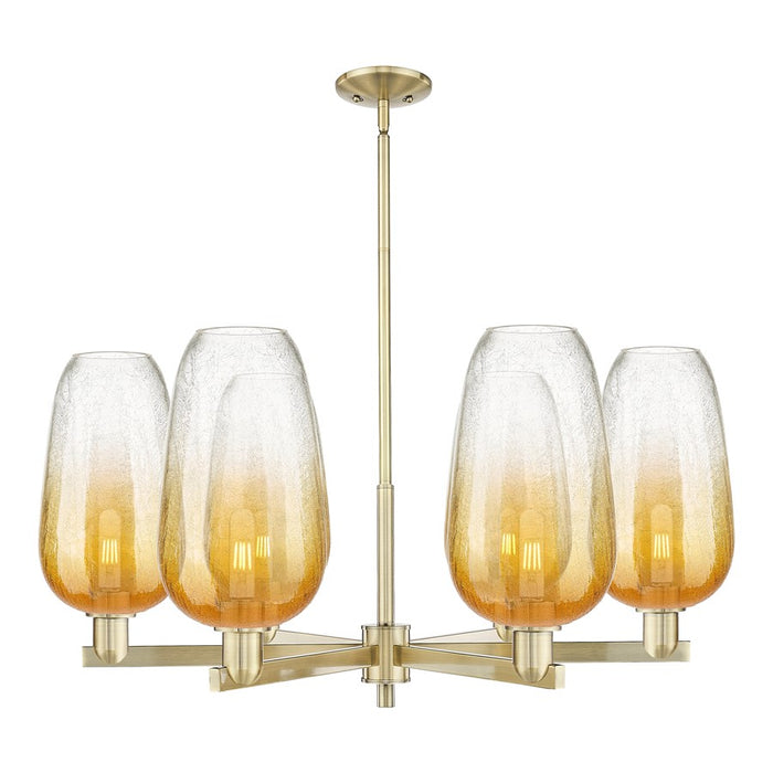 Innovations BH Flute 6Lt 24" Stem Chandelier, AB/AM - 716-6CR-AB-G484-7AM
